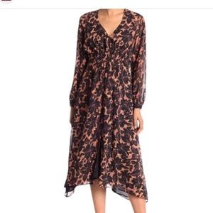 Astr the label -Black Coral Floral Dress